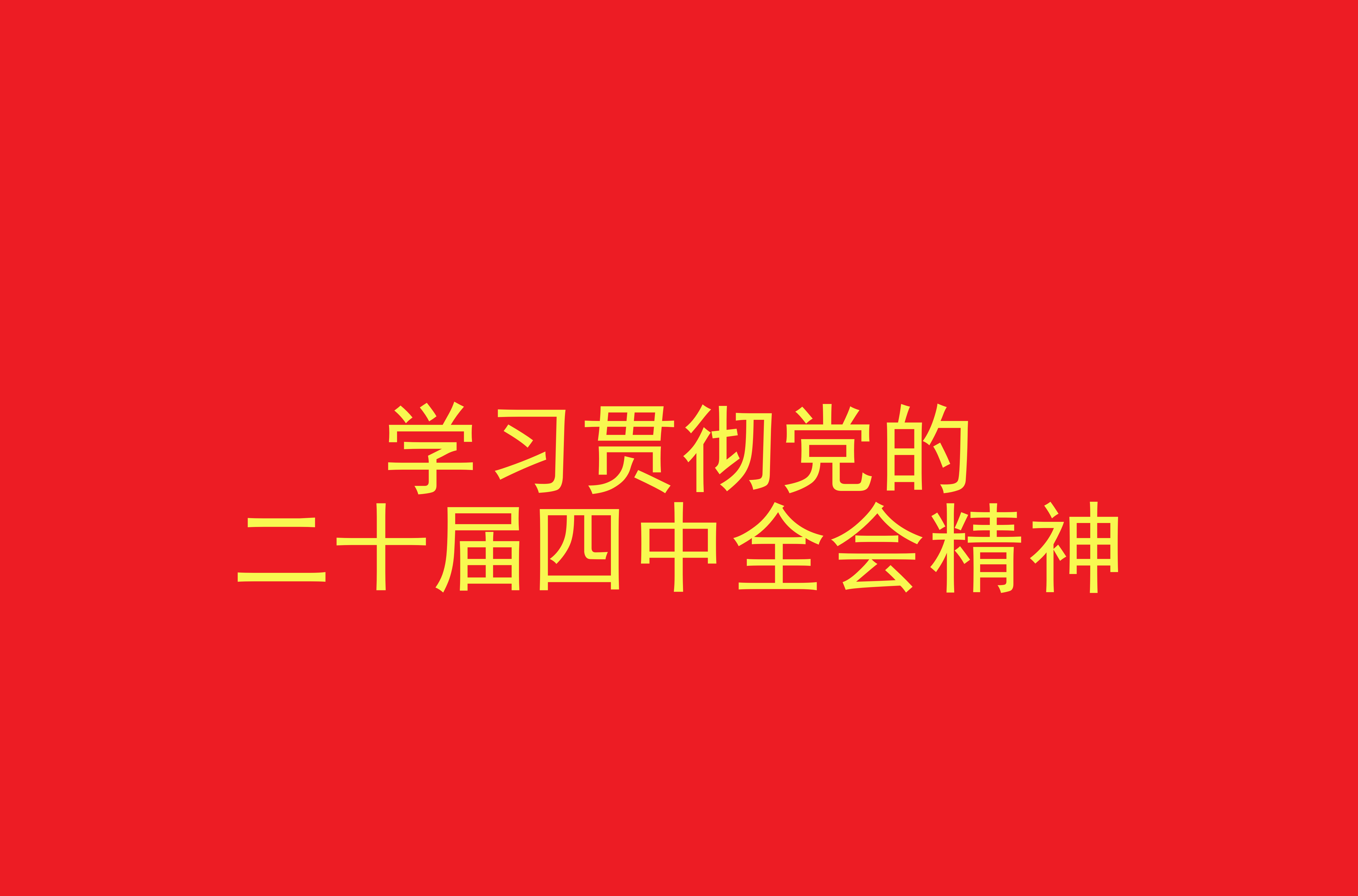 学习宣传贯彻党的二十届四中全会精神